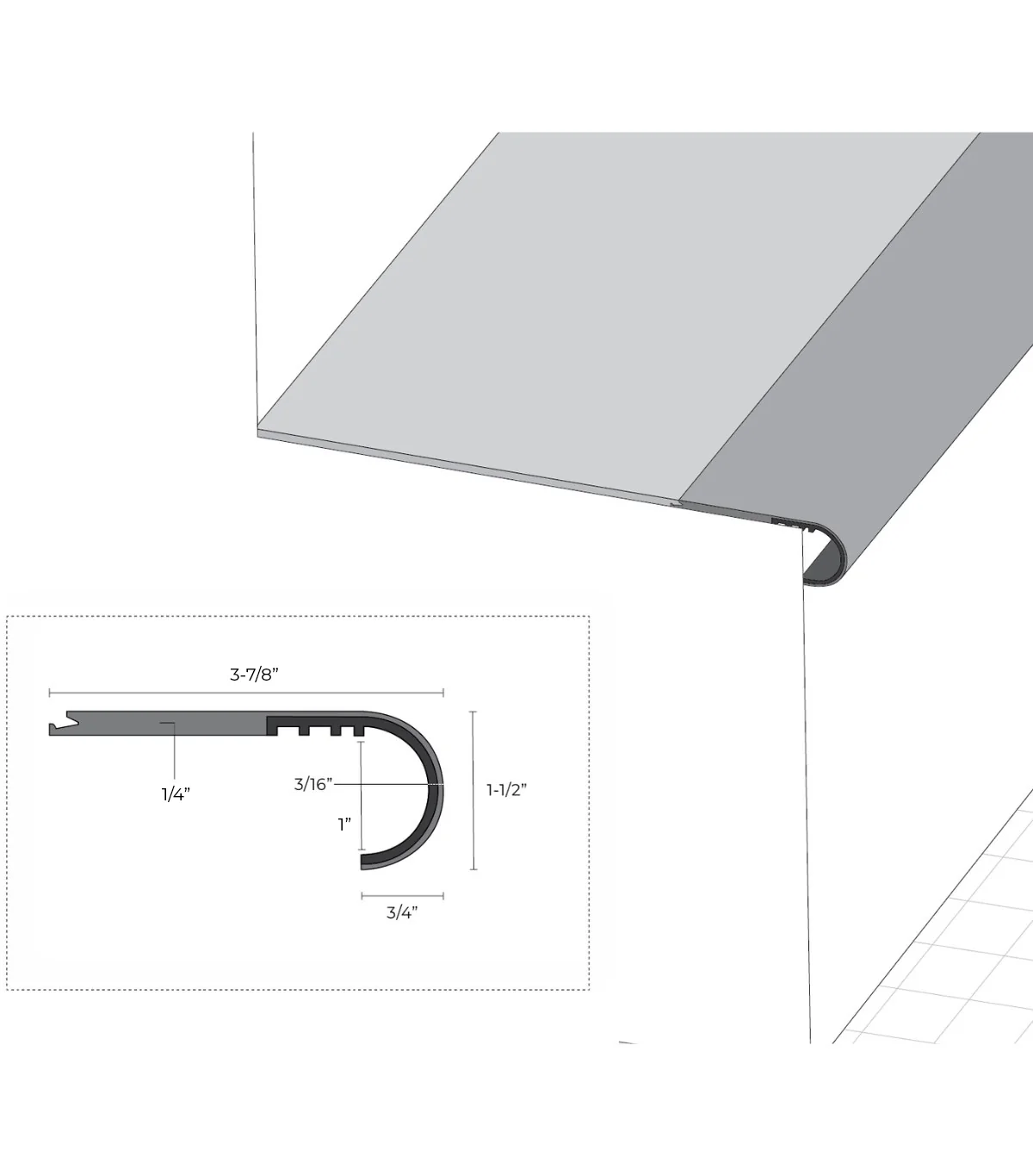 Modin Original Molded Stair Nosings - Image 2